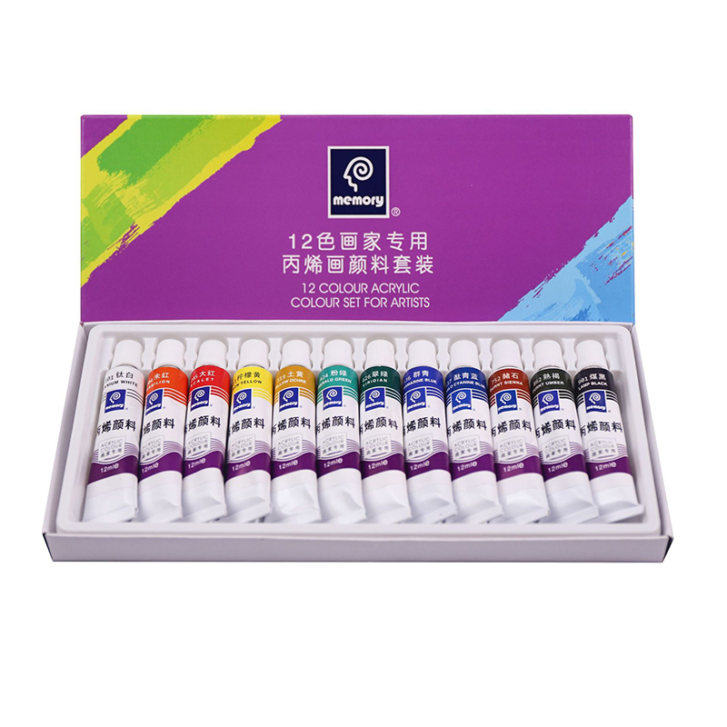 Bộ 12/18 màu Acrylic Memory dạng tuýp