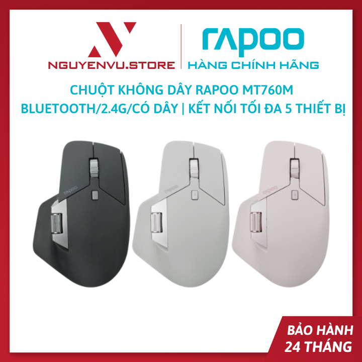 Chuột Không Dây Rapoo MT760M ( Rapoo MT760 Mini ) Bluetooth/2.4G - Hàng Chính Hãng