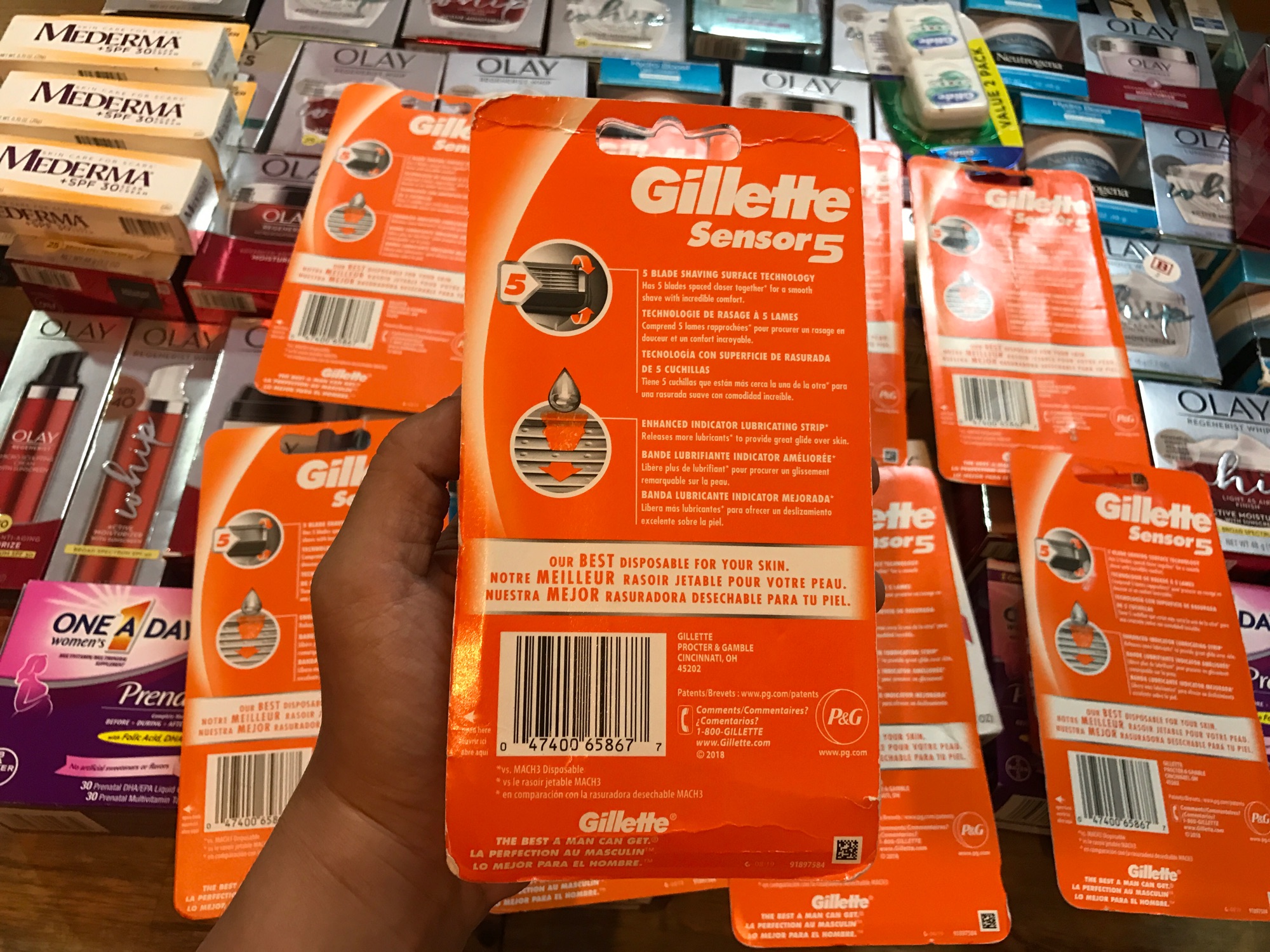 Bộ 2 Dao cạo Gillette Sensor 5 Lưỡi USA