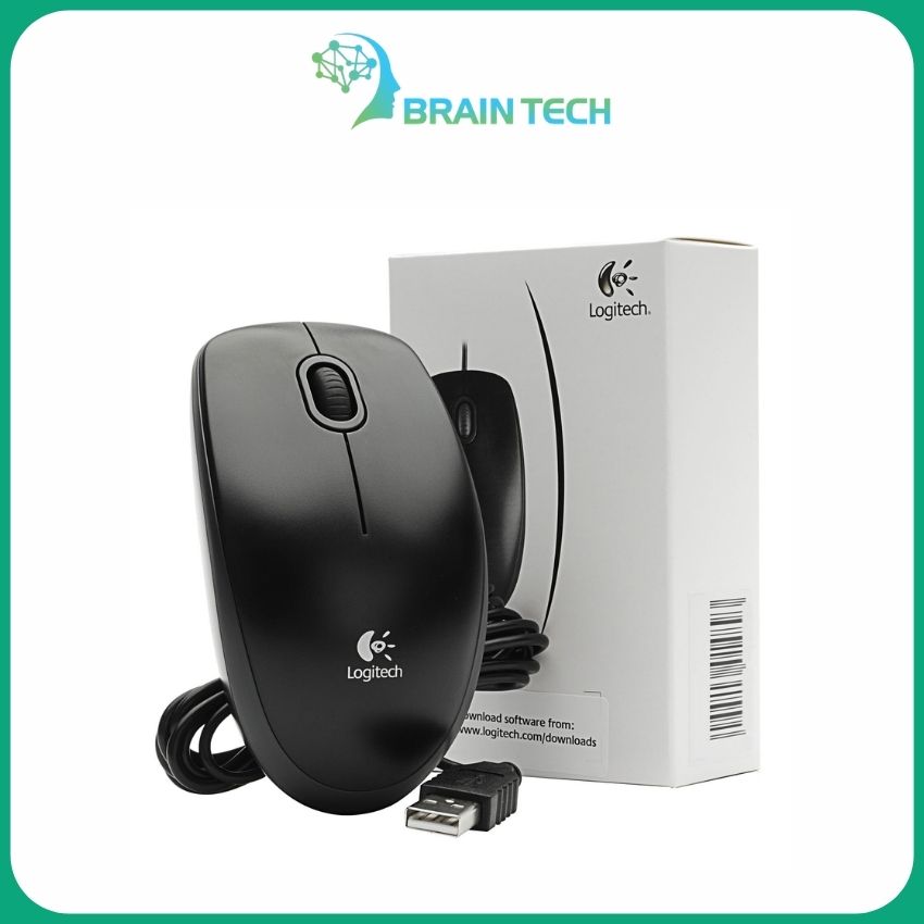 Chuột có dây logitech b100 -braintech- br237 có dây, usb, chính hãng logitech, nhẹ, dễ sử dụng, phù hợp văn phòng
