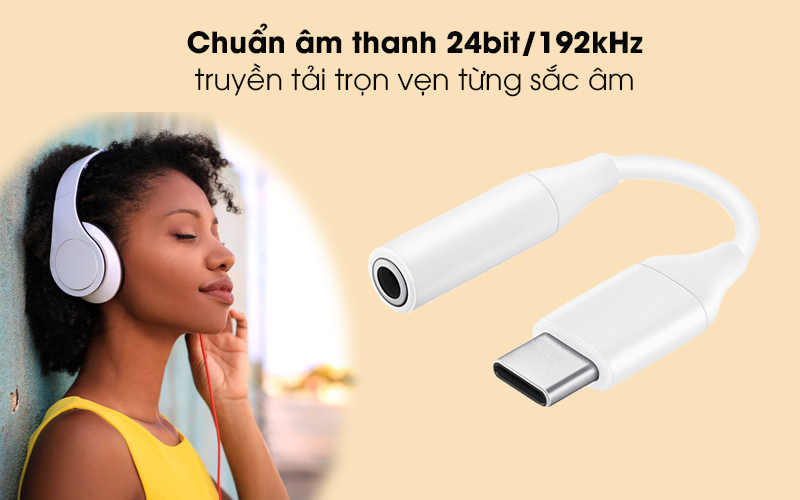Cáp chuyển đổi Type C sang 3.5mm Samsung EE-UC10JUW Trắng