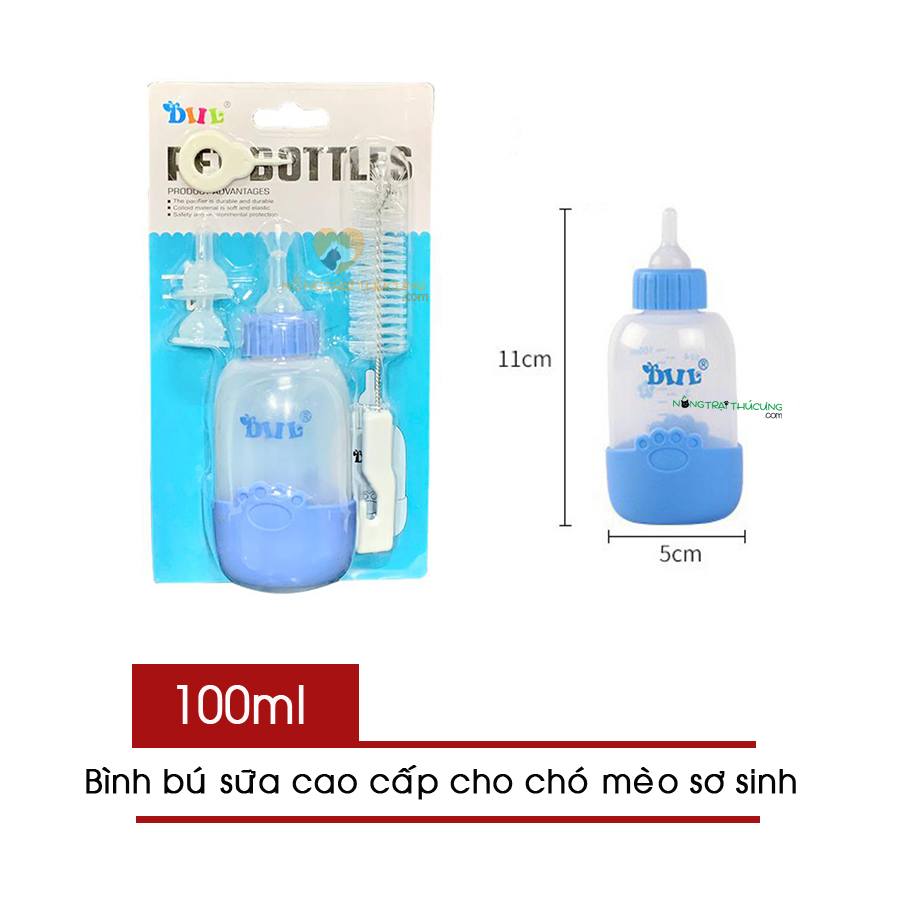 Bình Bú Sữa – Bình Ti Sữa Cho Chó Mèo Sơ Sinh - Full Phụ Kiện – [Nông Trại Thú Cưng]