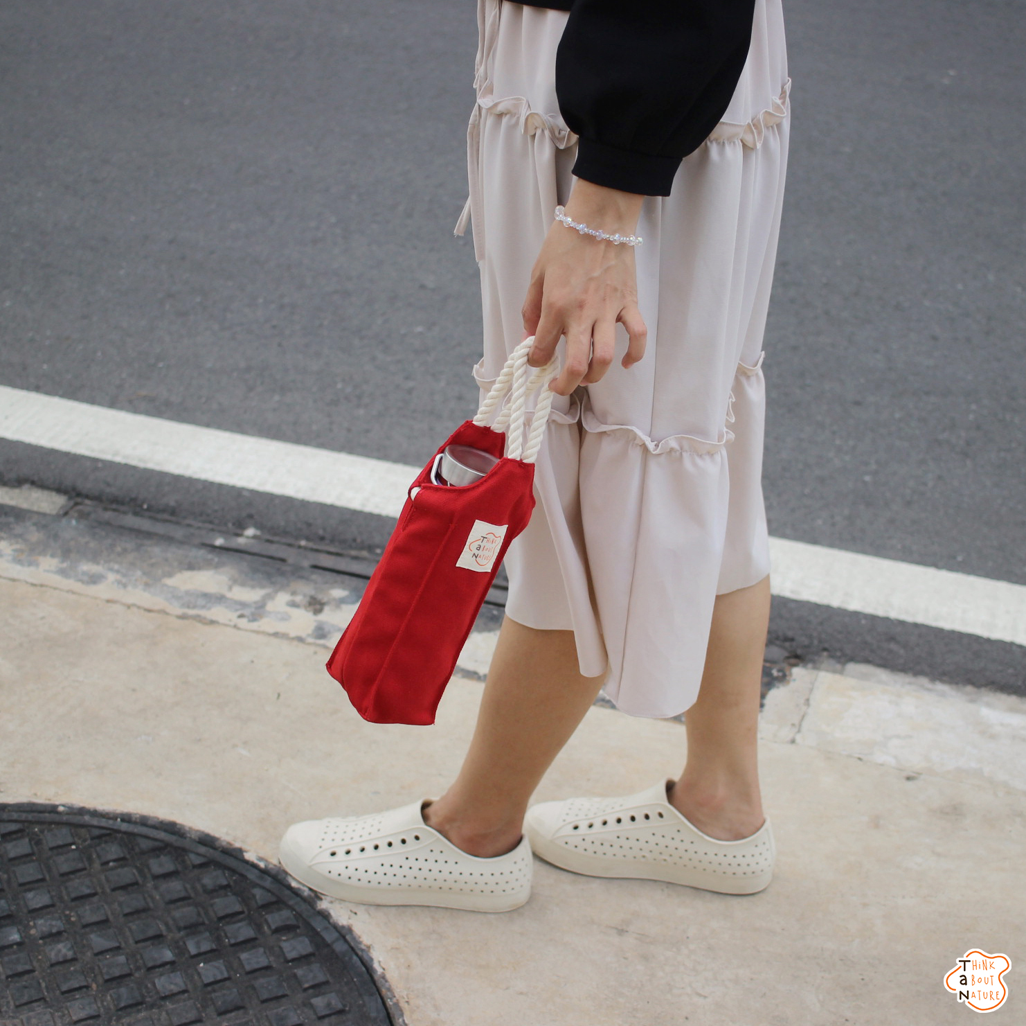 TÚI VẢI CANVAS APRON BAG ĐỰNG BÌNH NƯỚC TANcupholder