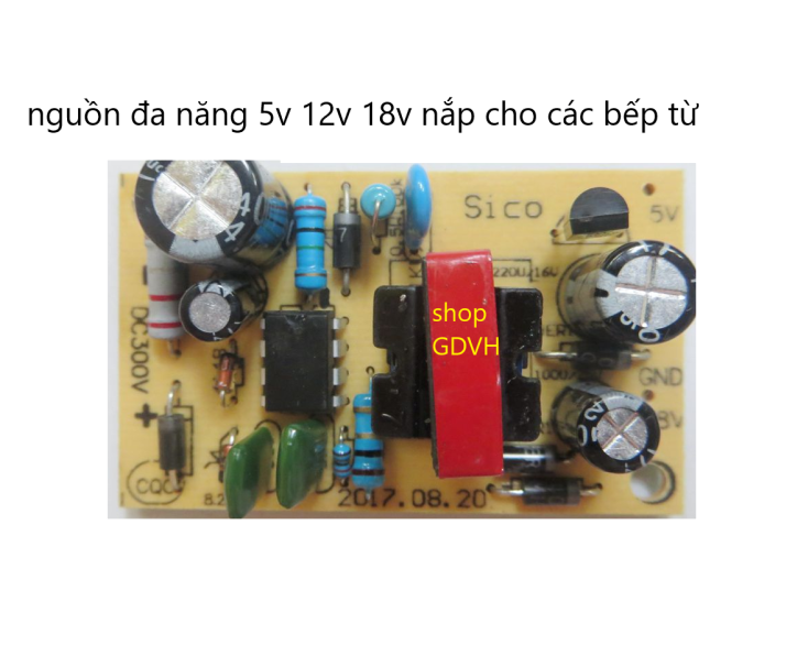 Mạch nguồn đa năng cho bếp từ 5V 12V 18V