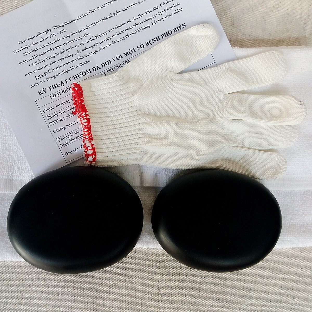 Cặp Đá Nóng Massage Chườm Gan - Loại 700g