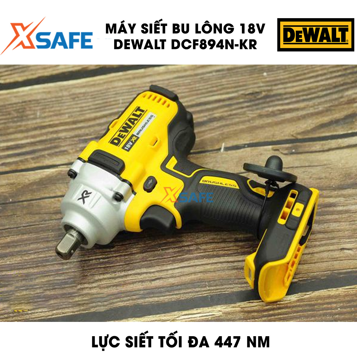Machine fasten bolts 18v DeWalt dcf894n-kr machine fasten bolts handheld force strangle maximum 447nm, no-load speed 0-2000 rpm/min, 3 years-[genuine] [xsafe]