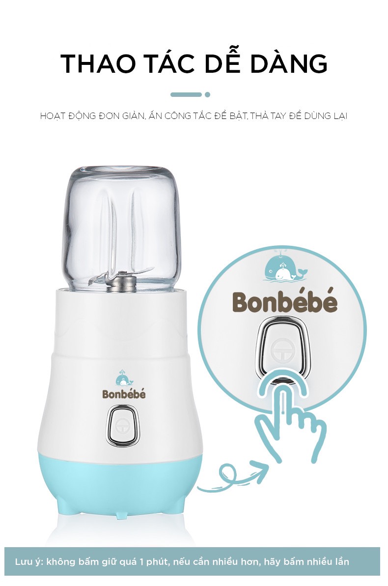 Máy xay đa năng ba cối Bonbébé BB39 [ CHÍNH HÃNG ]