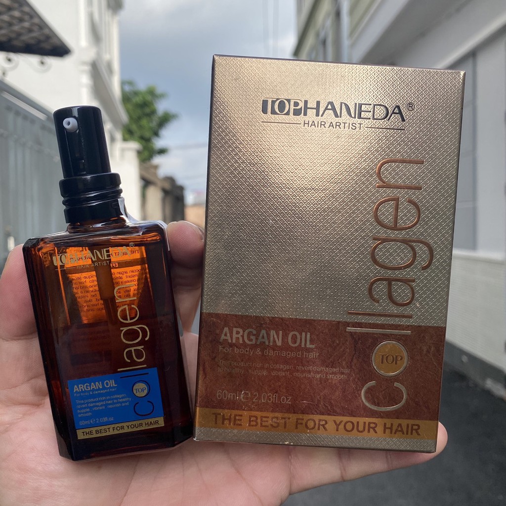 TINH DẦU DƯỠNG BÓNG MỀM MƯỢT TÓC HANEDA COLLAGEN ARGAN OIL 60ML