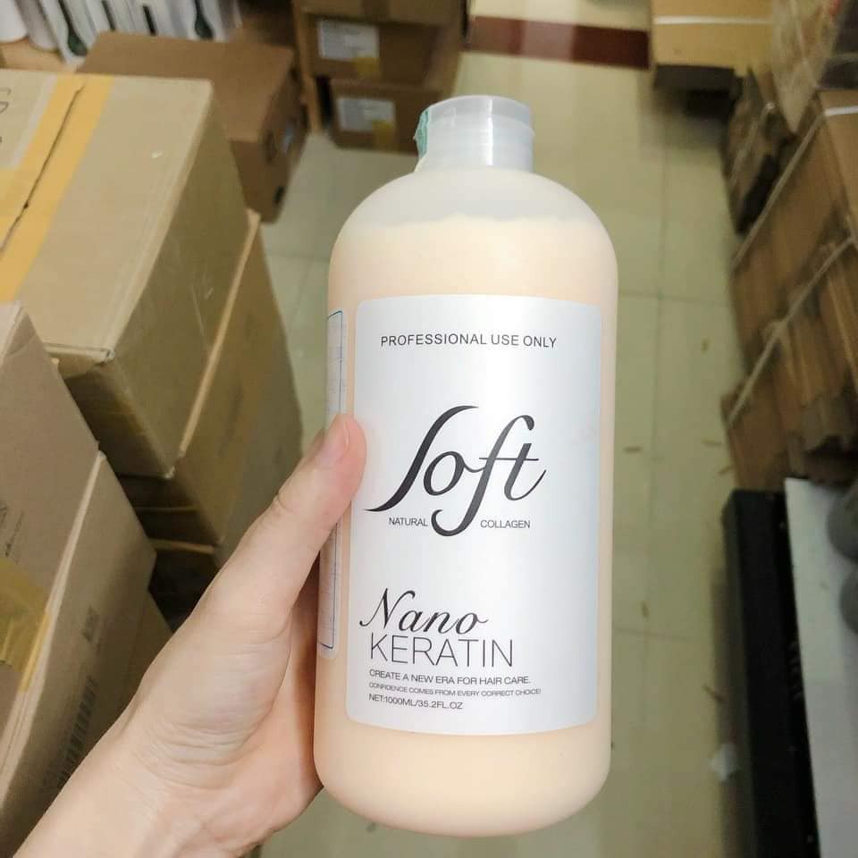 Keratin Nano tươi Soft Nature phục hồi tóc 1000ml- chai