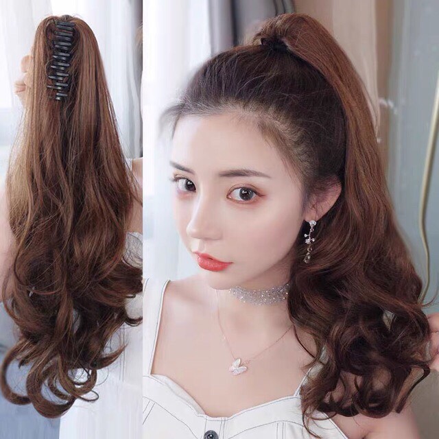 Tóc giả nữ ❤️ Tóc giả ngoạm xoăn siêu hót