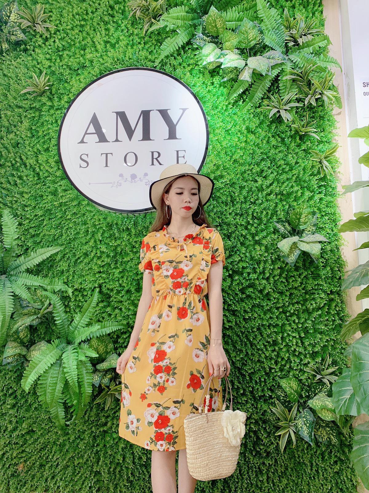(Ảnh thật) Đầm Hoa Váy Hoa Cột Nơ Dễ Thương