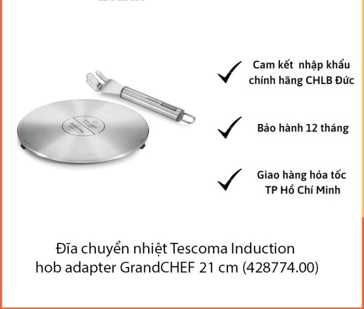 Đĩa chuyển nhiệt Tescoma Induction hob adapter GrandCHEF 21 cm