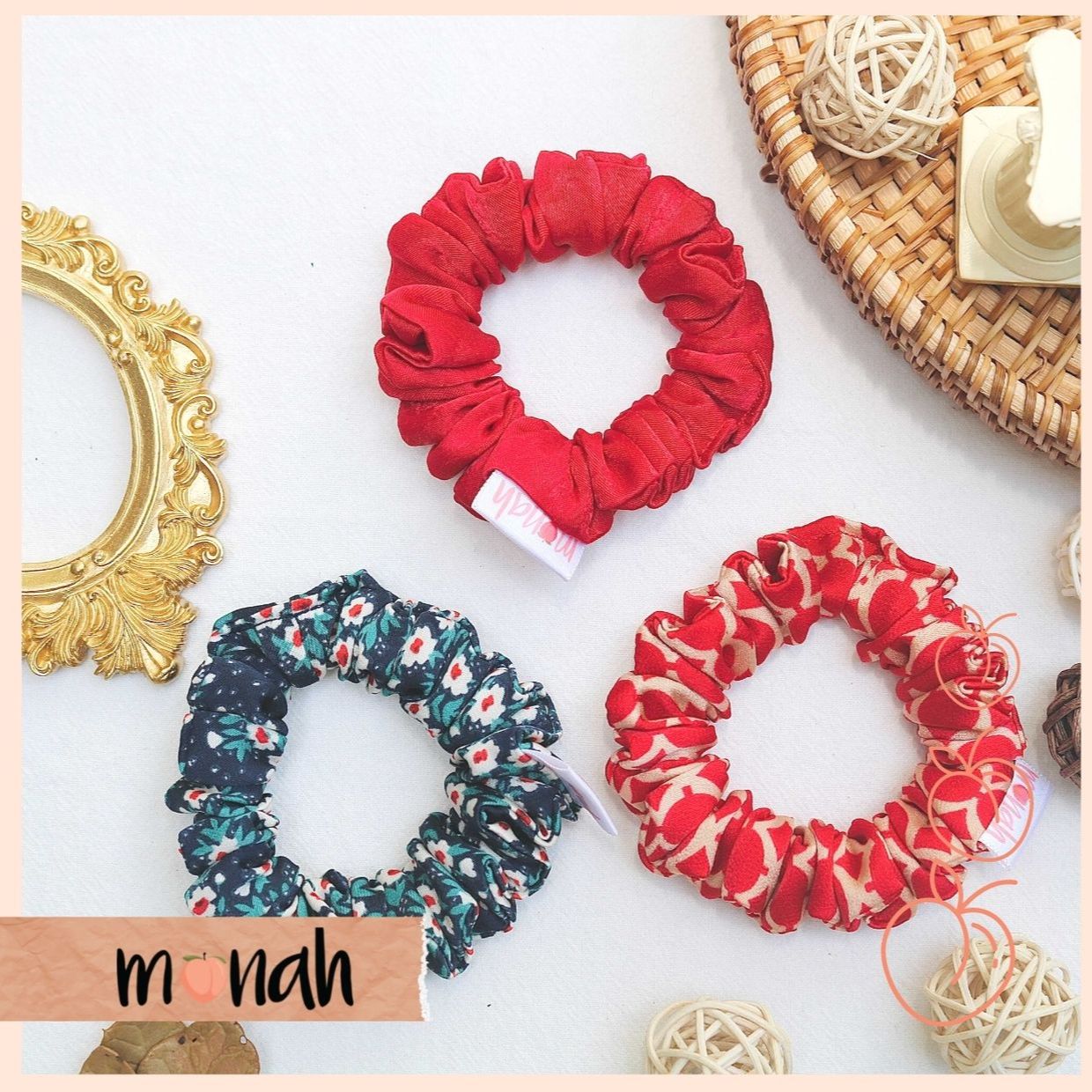 [HCM]Dây buộc tóc cột tóc scrunchie mini nhỏ xinh nhiều màu dễ thương