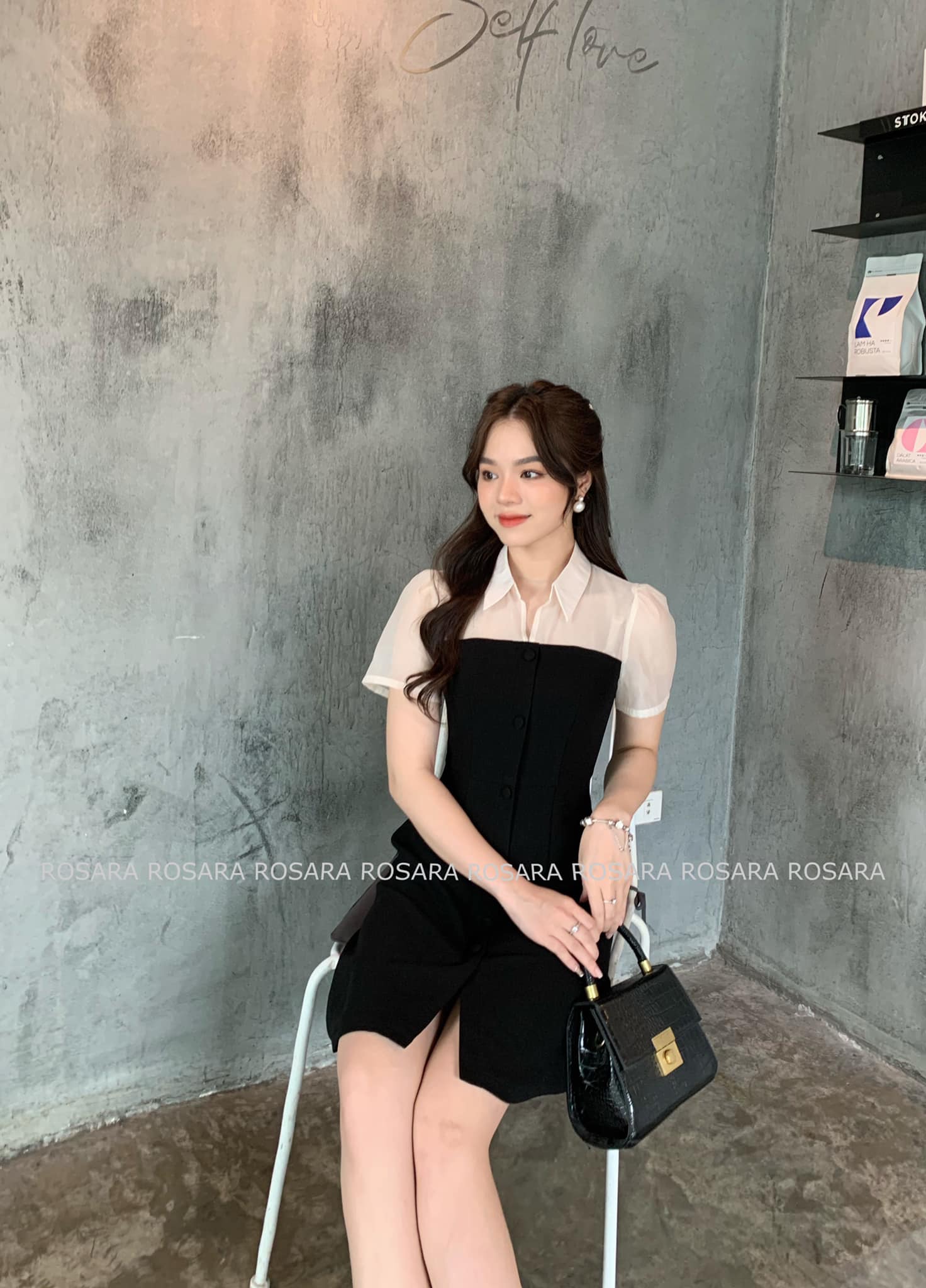 Váy công sở thời trang nữ dáng xòe Rosara VA44