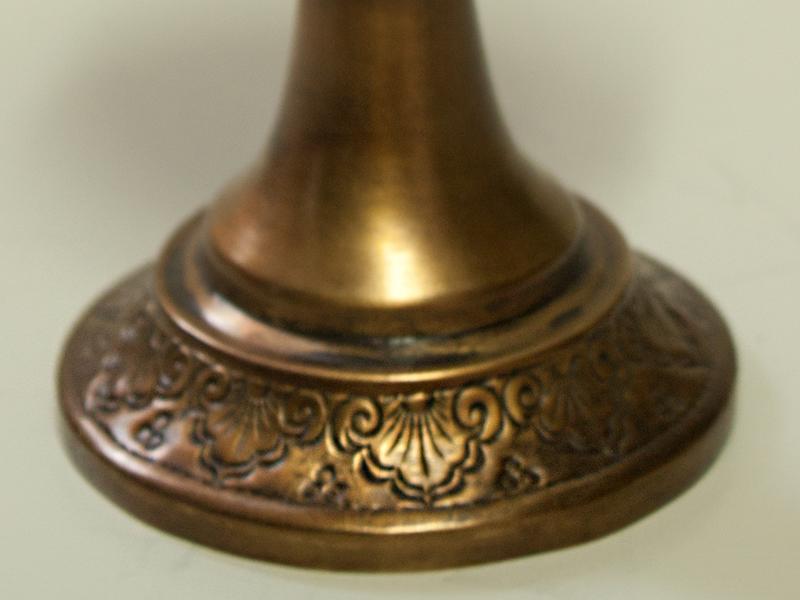 Đèn dầu bằng đồng hun chữ Thọ