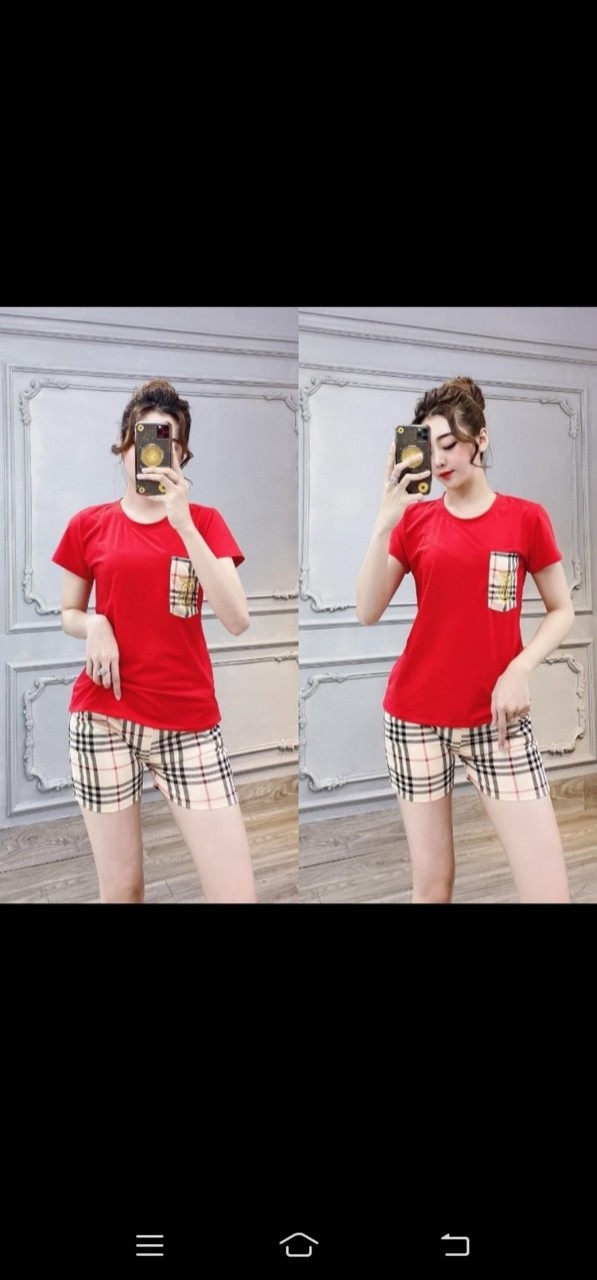 bộ đồ đùi sọc karo hàng xịn xò