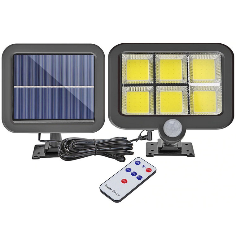 Đèn Năng Lượng Mặt Trời 120 LED COB Siêu Sáng Cảm Biến Hồng Ngoại