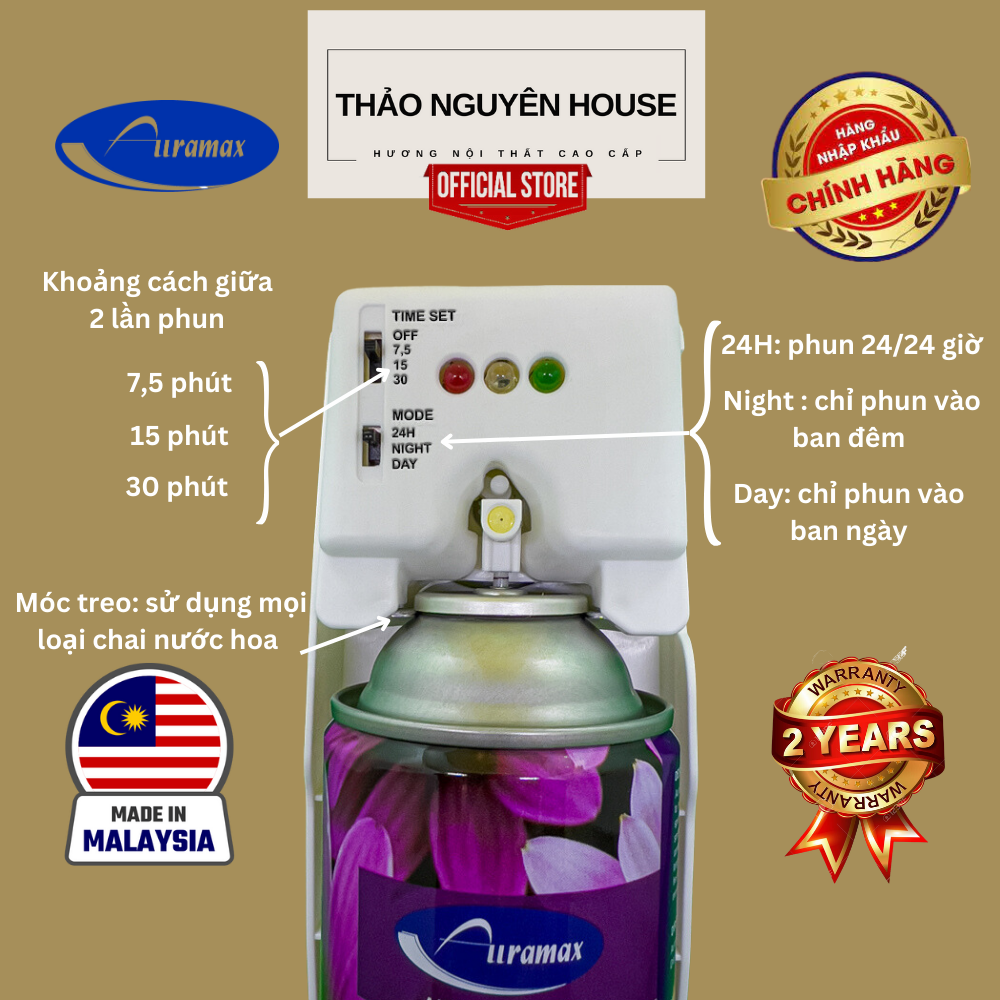 Máy xịt thơm phòng tự động Auramax AU10
