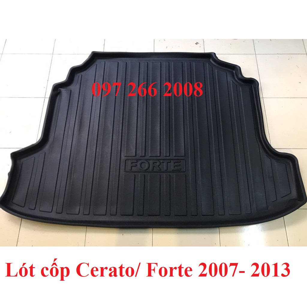 Lót cốp kia cerato, forte từ 2007 2008 2009 2010 2011 2012 2013 nhựa dẻo không mùi, dễ vệ sinh
