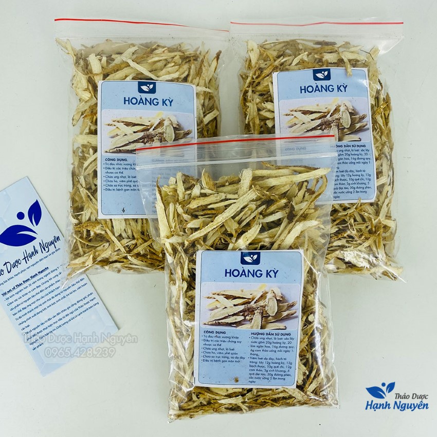 Hoàng kỳ 100g, lát to, già, thơm, trà hoàng kì tăng sức đề kháng, khí huyết lưu thông - Thảo Dược Hạnh Nguyên