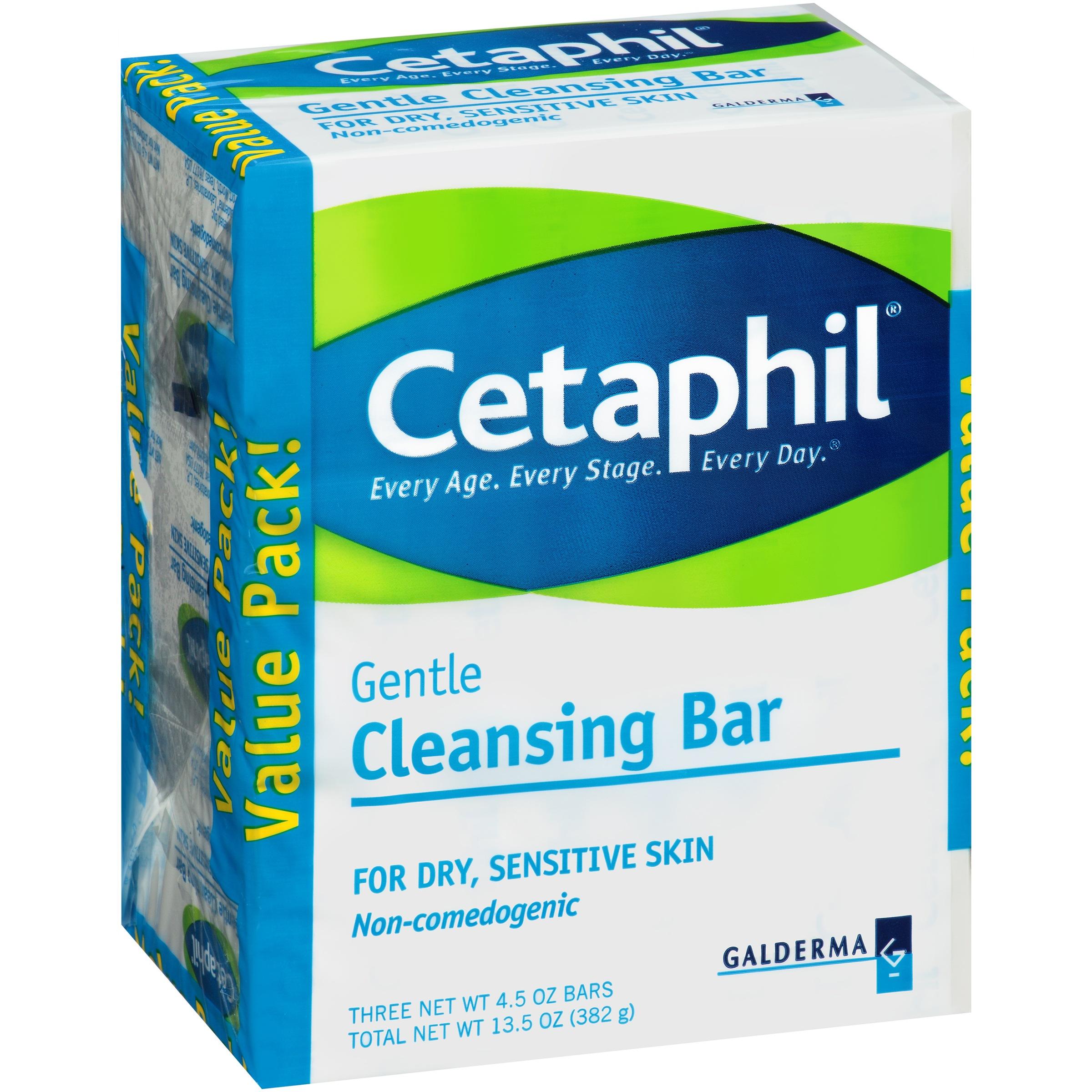 Bánh xà phòng Cetaphil (set 3 bánh) - Cetaphil Gentle Cleansing Bar (Cam kết hàng chuẩn Mỹ)