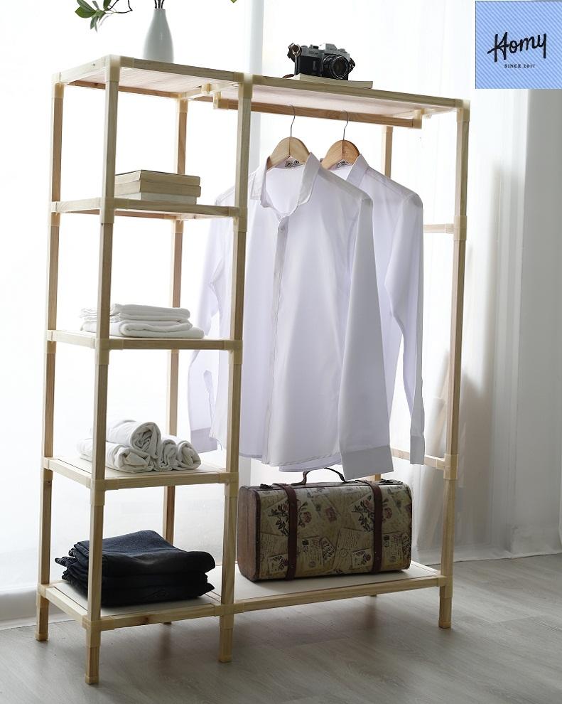 Kệ Gỗ Treo quần áo nhỏ gọn