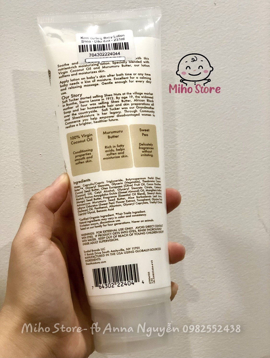 kem dưỡng baby lotion shea