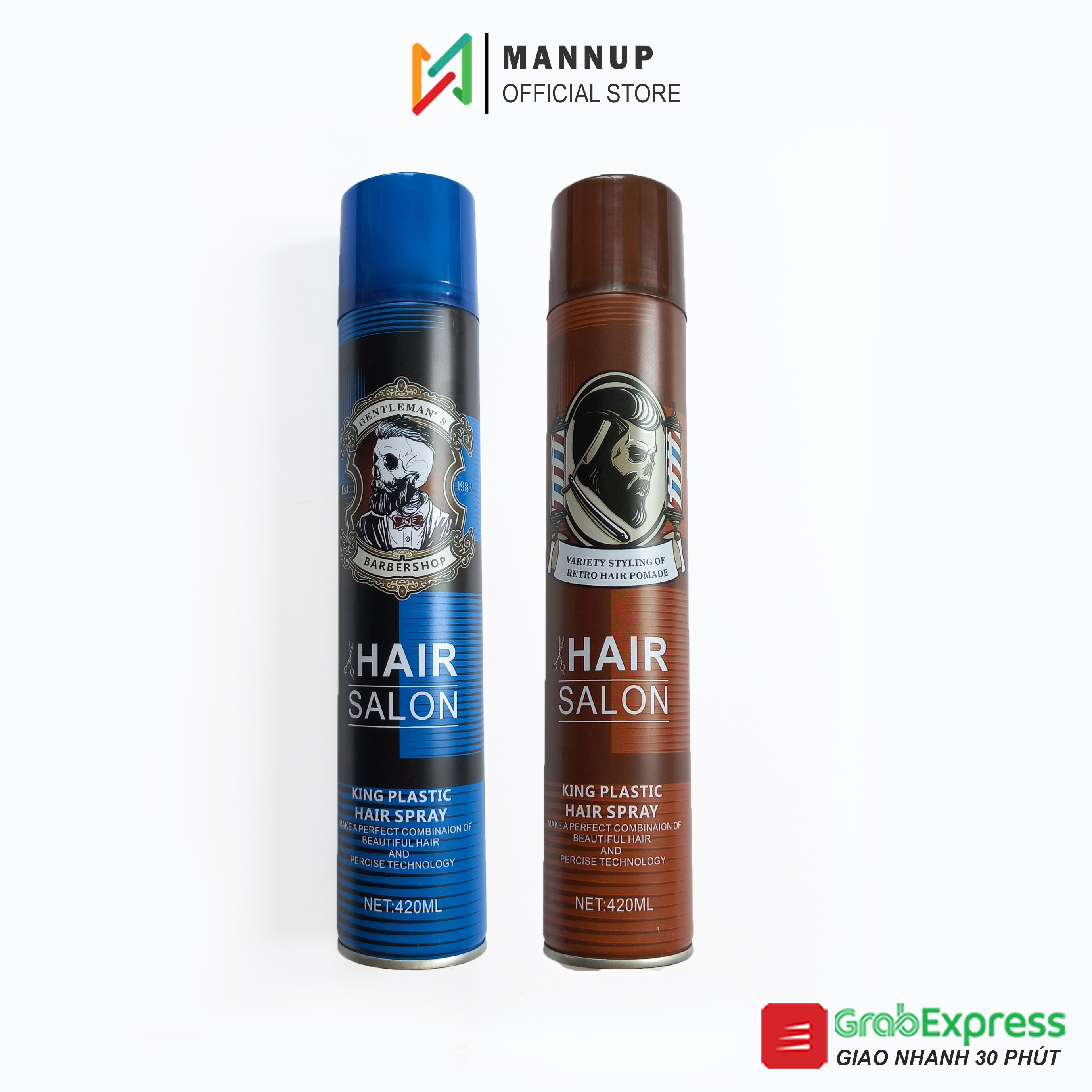Gôm Xịt Tóc HAIR SALON King Plastic Hair Spray 420ml - Gôm Tạo Kiểu Cao Cấp, Giữ Nếp Siêu Bền