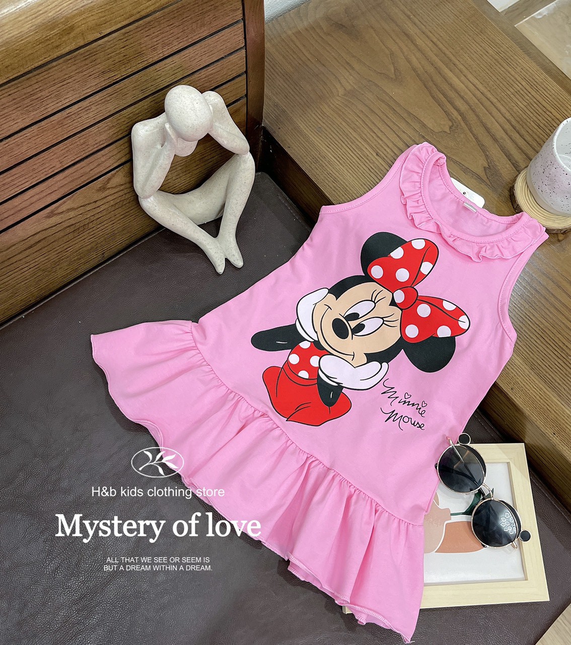 Đầm Mickey siêu đáng yêu dáng xòe cho bé