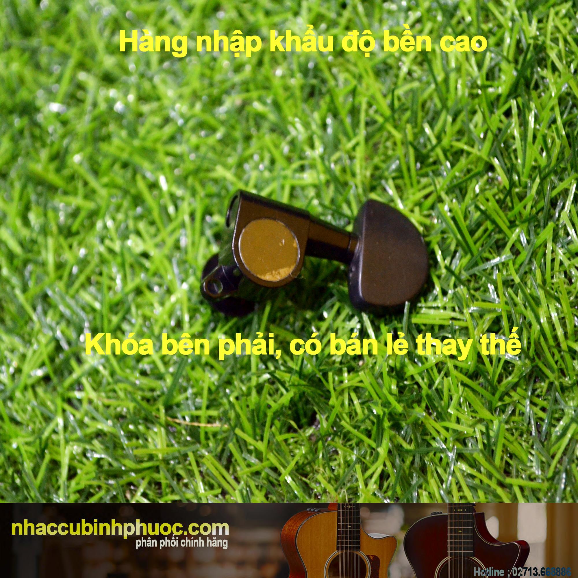 Bộ khóa đàn guitar thùng ( trắng )