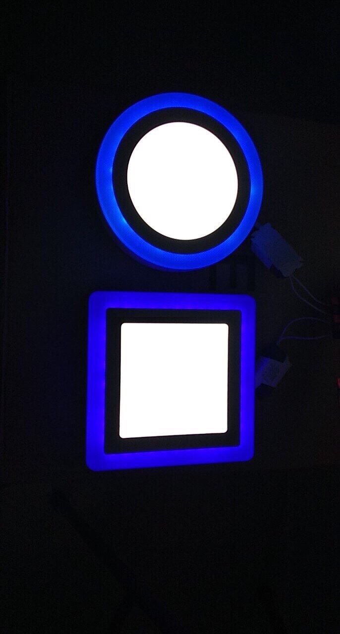 Đèn led ốp trần viền đổi màu 3 chế độ 12W+4