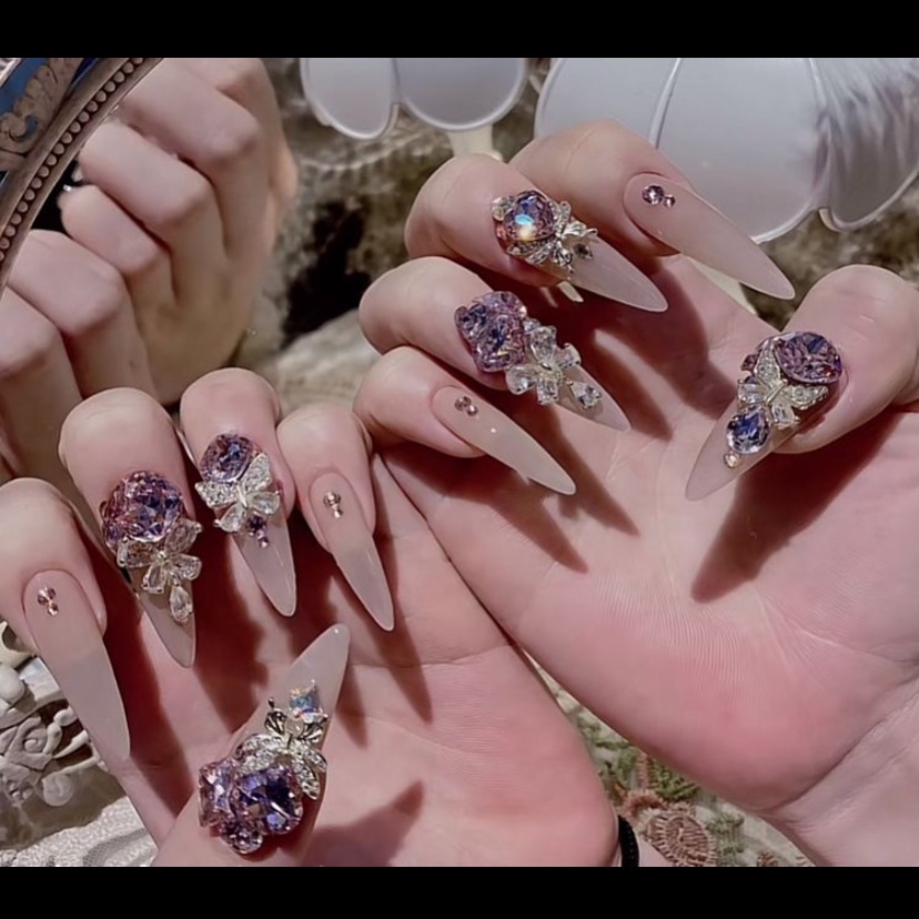Charm Gấu Dâu Trang Trí Móng - Mini Nails