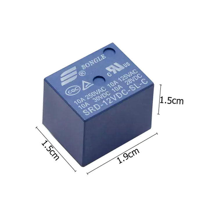Combo 5 Relay 12V 10A 5 Chân SRD Songle