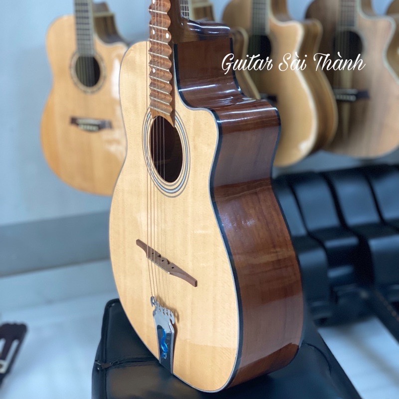 (Miễn Phí Ship) Đàn Ghita Vọng Cổ Phím Lõm Chính Hãng ST.Real Guitar Sài Thành Mã ST-VC02 Gỗ Hồng Đào Nguyên Tấm