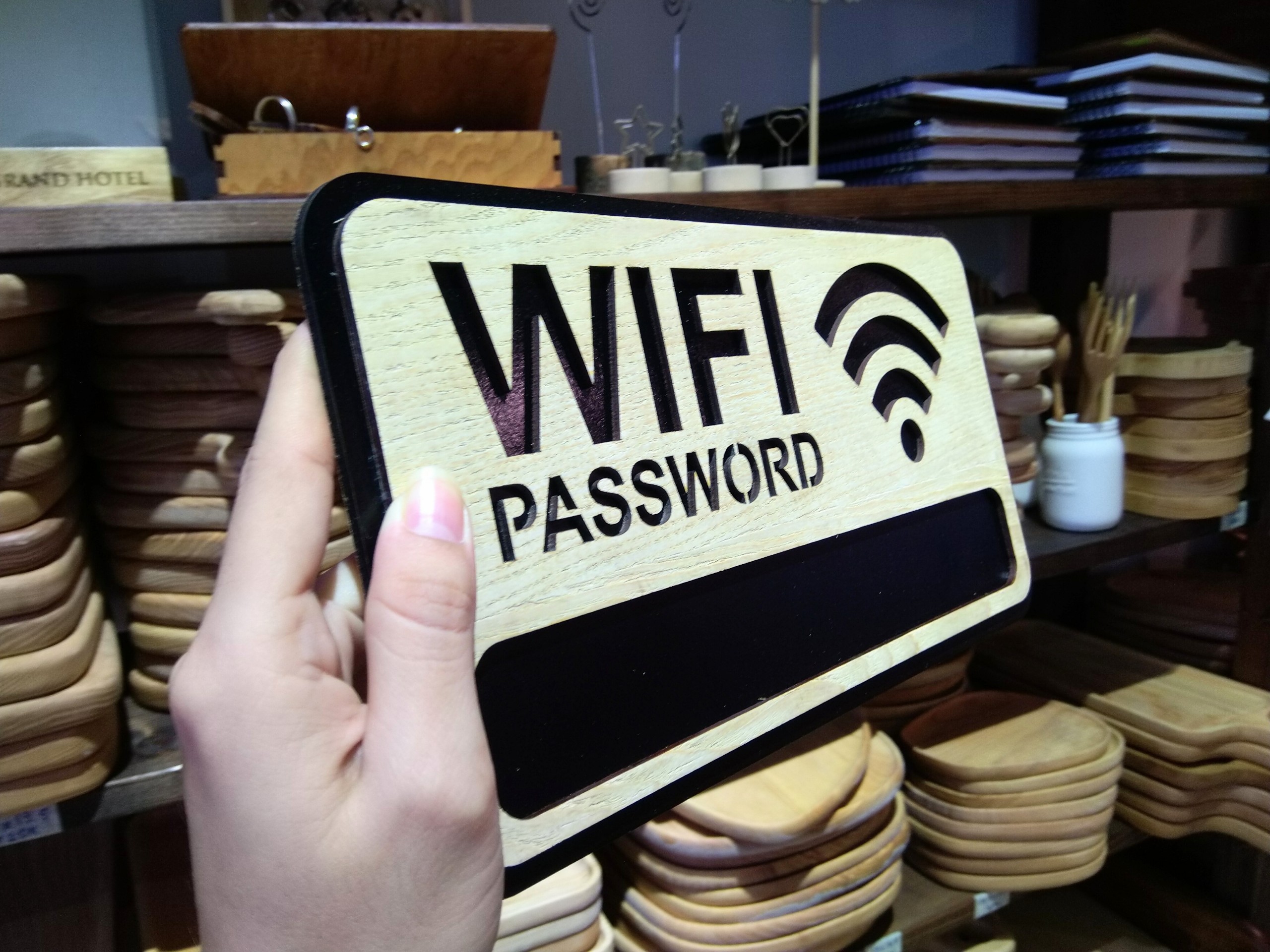 Bảng gỗ Password Wifi - Xưởng LUXI decor