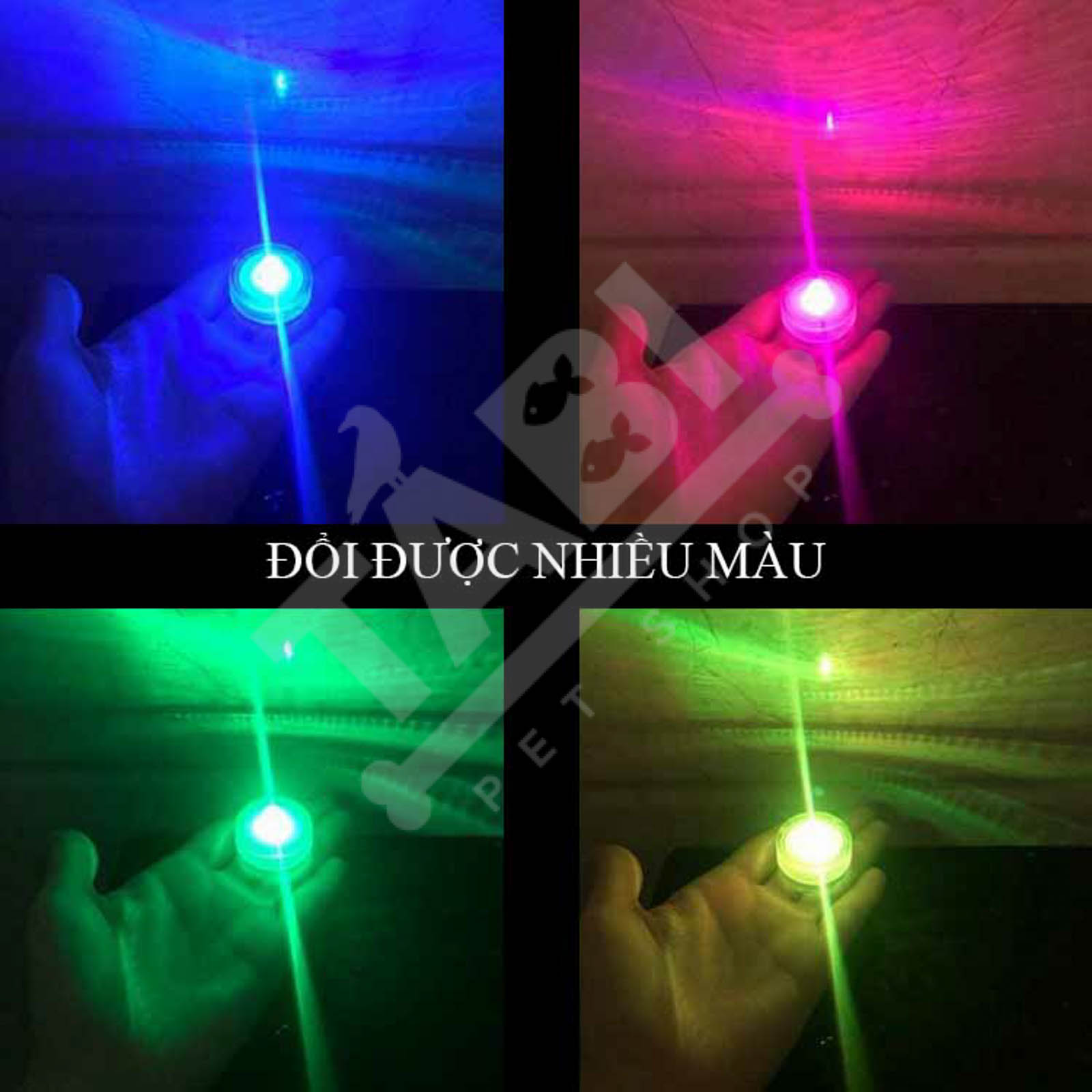 Đèn LED Mini Tròn Để Được Dưới Nước Trang Trí Bể Cá Hồ Cá.