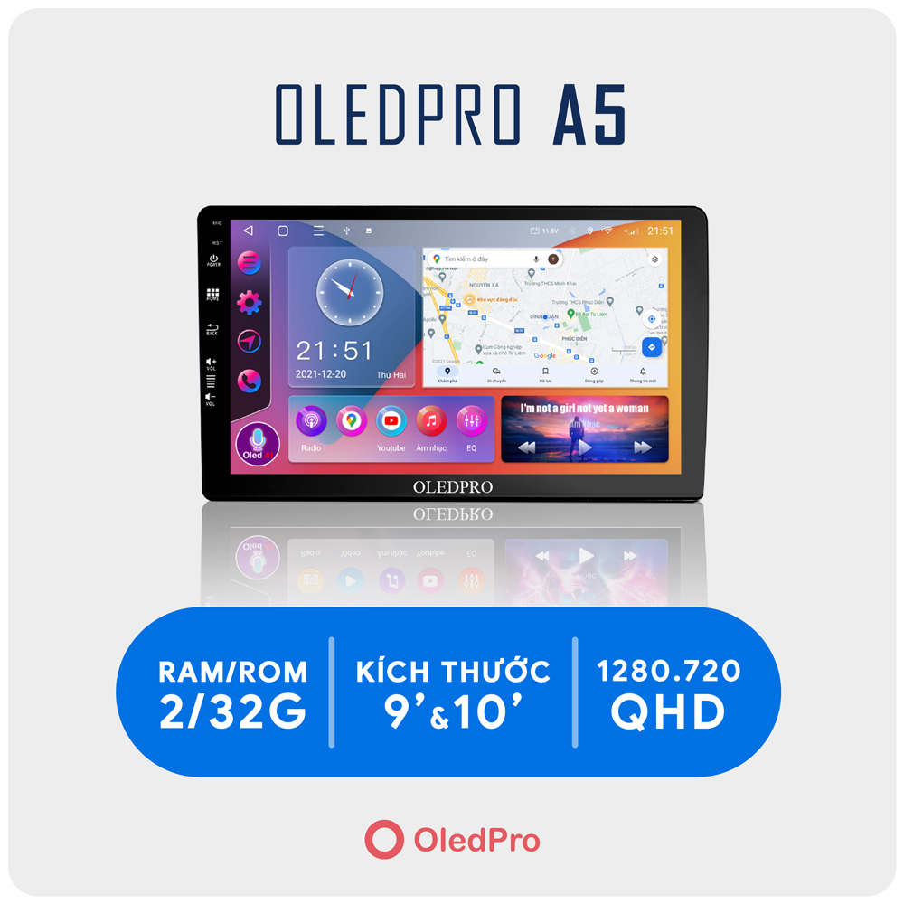 [Kho Hải Phòng] Màn Hình Android OLEDPRO A3 A5 Chạy Sim 4G (Ram2G  Rom32G Chip 8 Nhân)