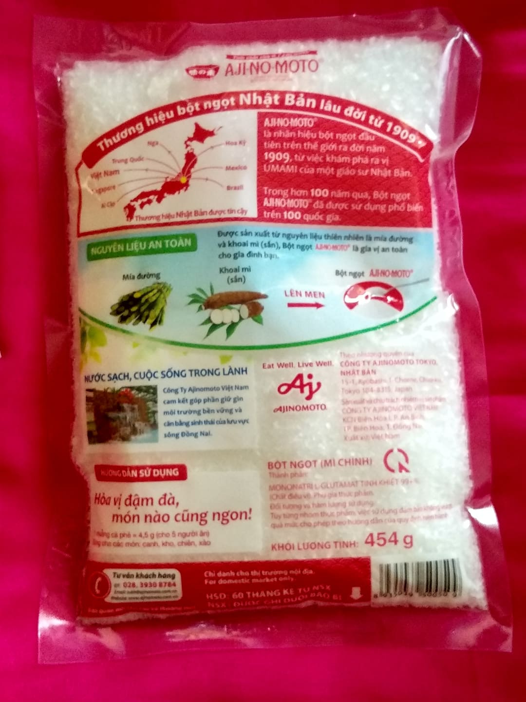 Bột ngọt (mì chính) Ajinomoto 454g - hạt to