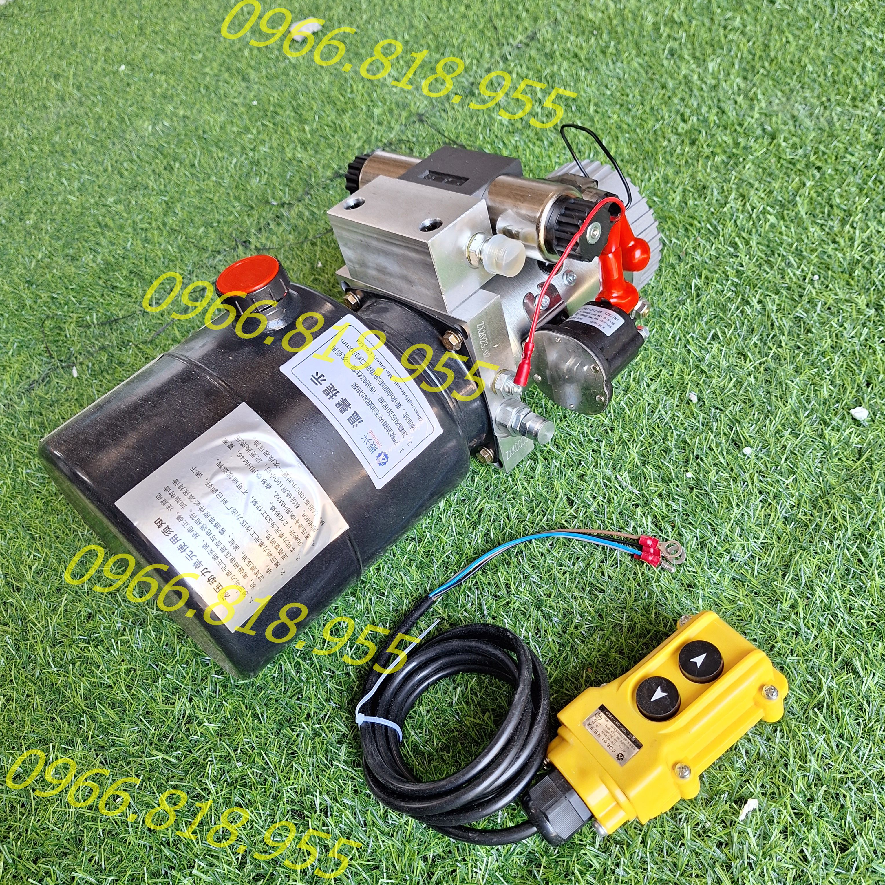 Bơm ben thủy lực 12v 2kw 2 chiều van điện từ - Nguồn thủy lực 12v DC