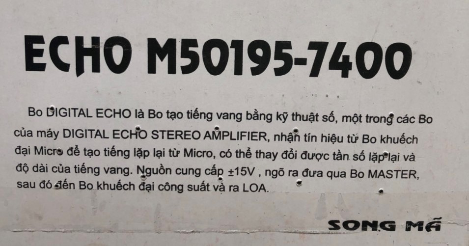 BO MẠCH KHUẾCH ĐẠI TIẾNG VANG AMPLY - ECHO 7400