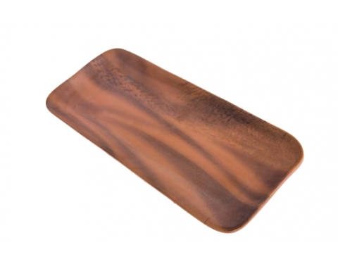 Dĩa Chữ Nhật Melamine Giả Vân Gỗ
