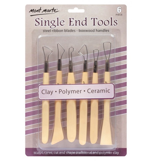 [HCM]BÔ DỤNG CỤ VÁT VÀ TẠO HÌNH LÀM ĐẤT SÉT MONT MARTE 6 CHI TIẾT