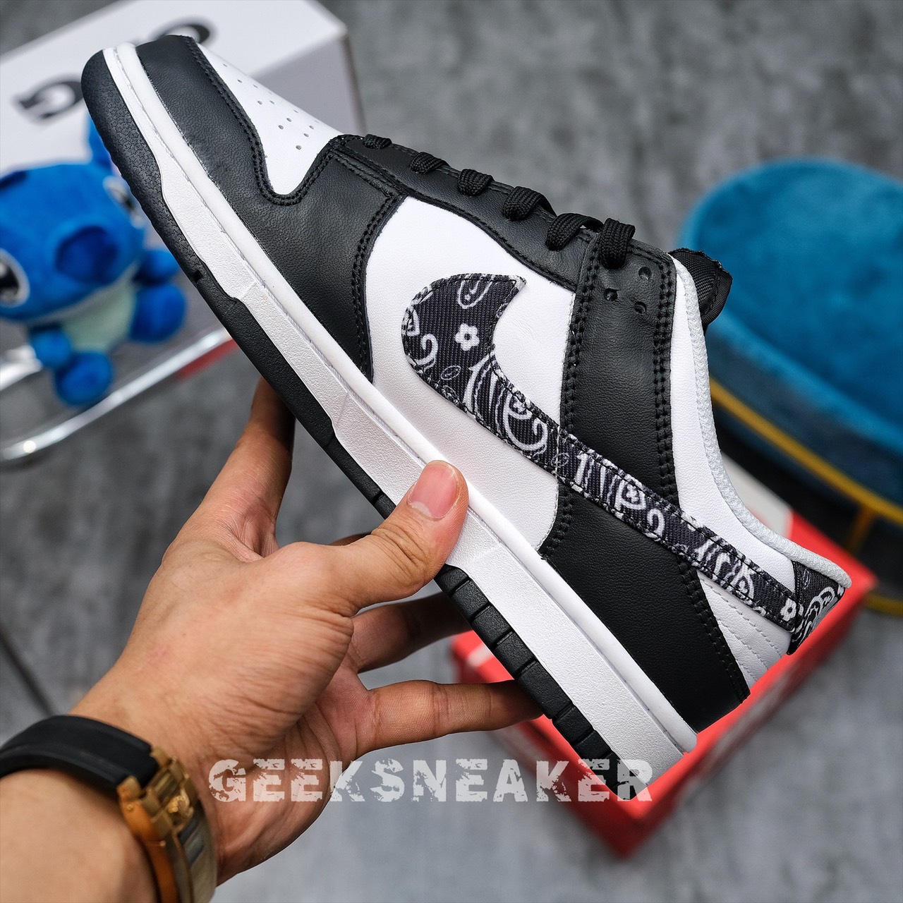 [GeekSneaker] Giày Dunk Low Black Paisley