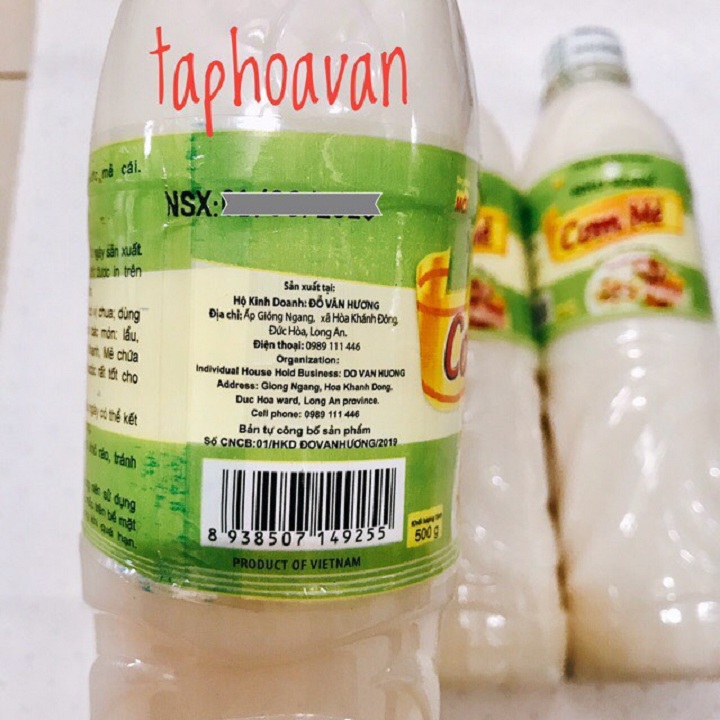 Cơm mẻ Như Hoàn chai 500gr
