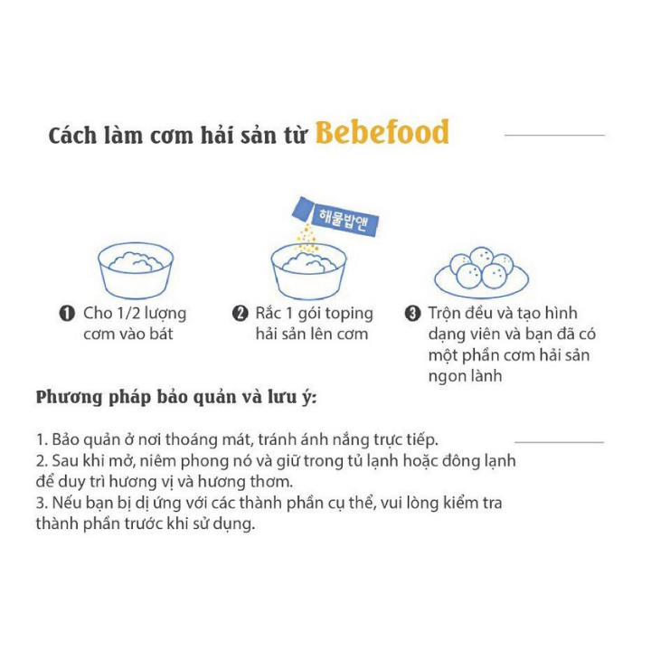 Gia vị rắc cơm cho bé Bebefood 1 gói tách lẻ