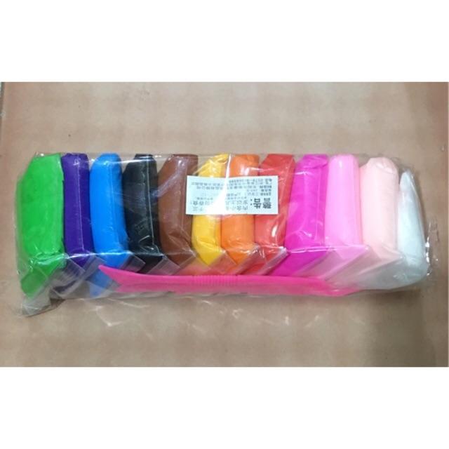 Đất sét Nhật (gói 12 màu) soft clay nguyên liệu slime