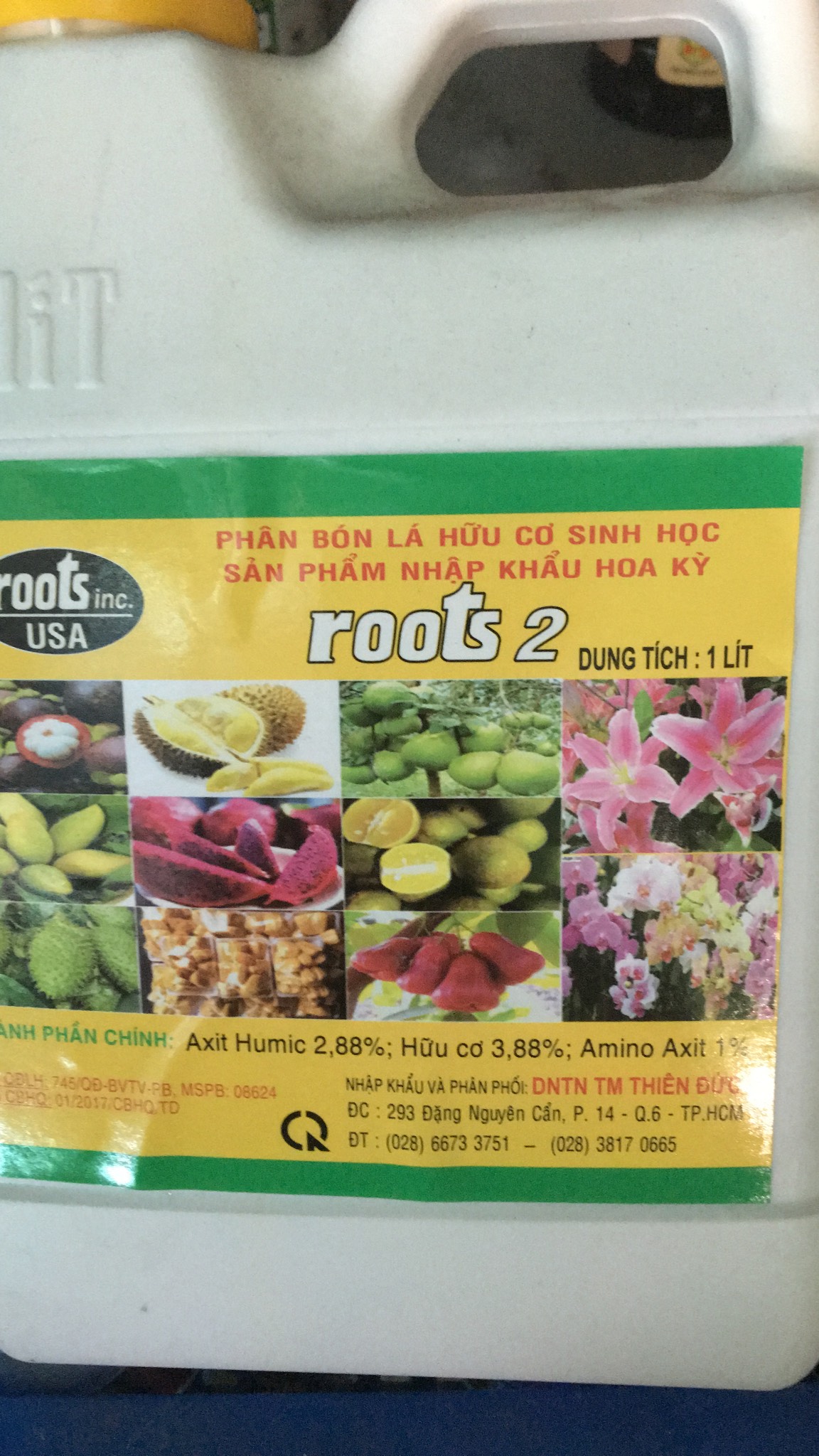 Phân bón lá kích rễ cao cấp của Mỹ Root 2 can 1 Lít