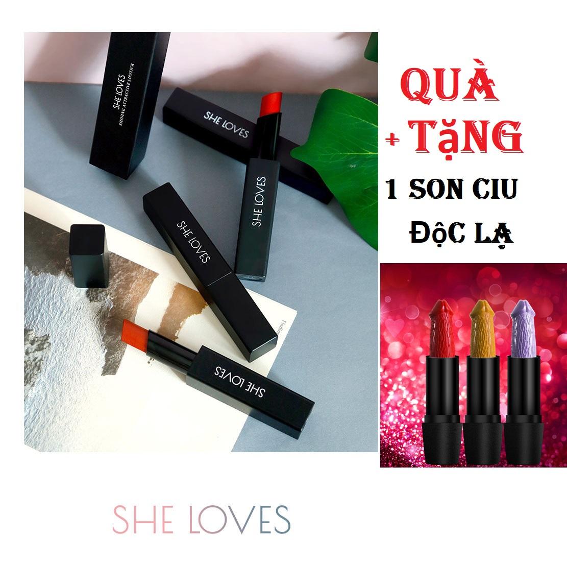 Son môi SHELOVE siêu lỳ ( Mua 1 Tặng 1 son ciu độc lạ)