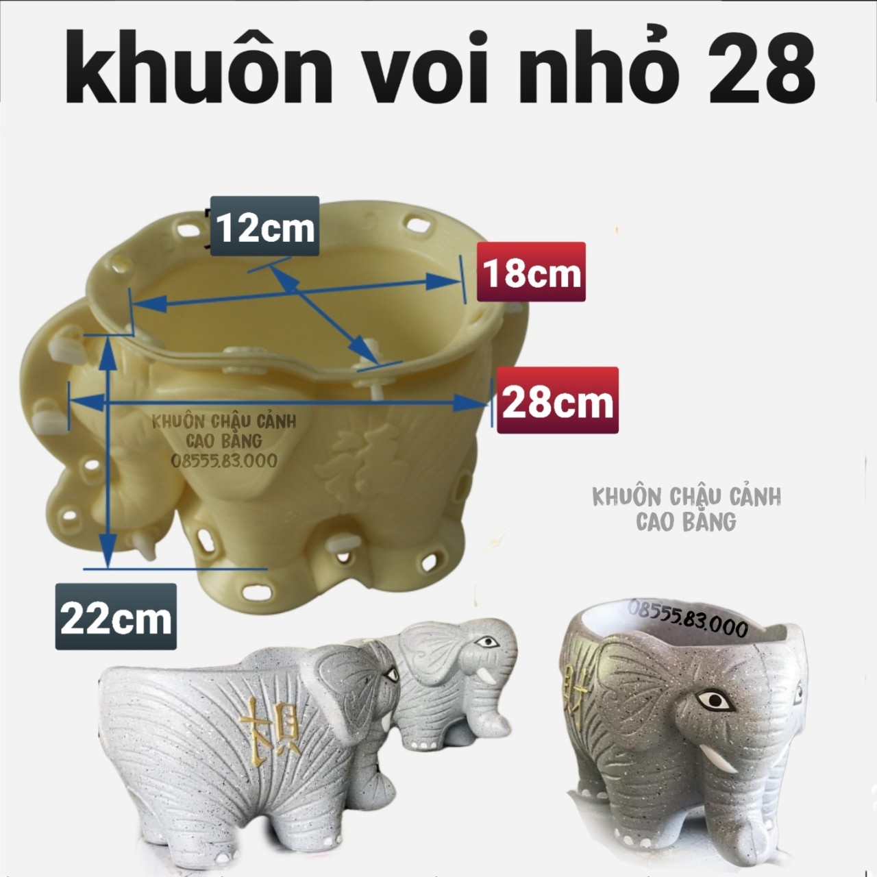 Khuôn đúc chậu cảnh hình con vật (khuôn chậu ABS nguyên sinh siêu bền)