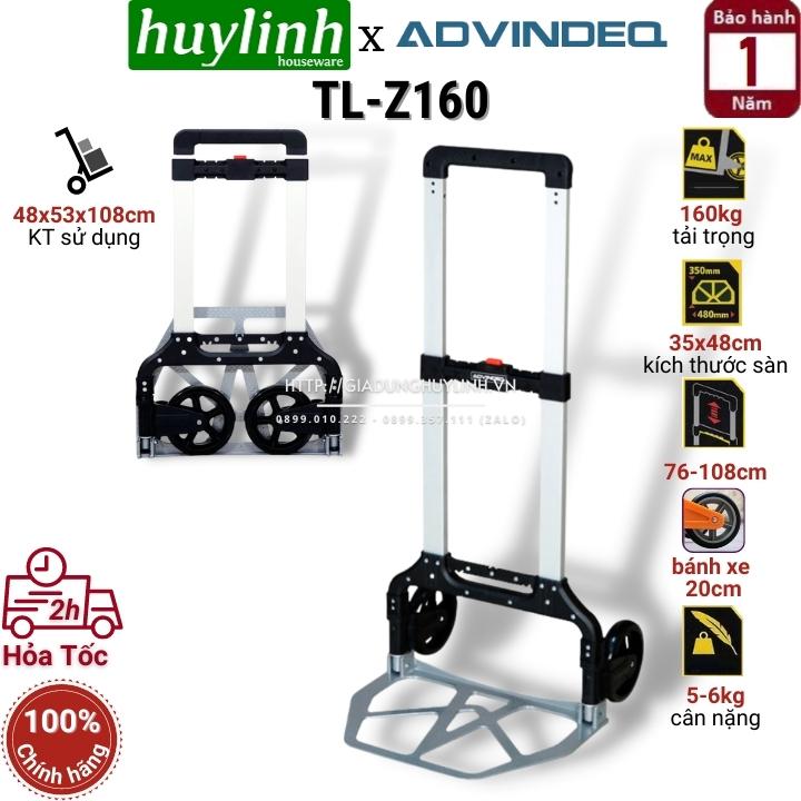 Xe đẩy hàng 2 bánh gấp gọn advindeq tl-z160 - tải trọng 160kg